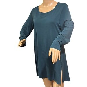 Eileen Fisher Blouse Women’s Size M Pullover Green Lightweight 100% Silk Top